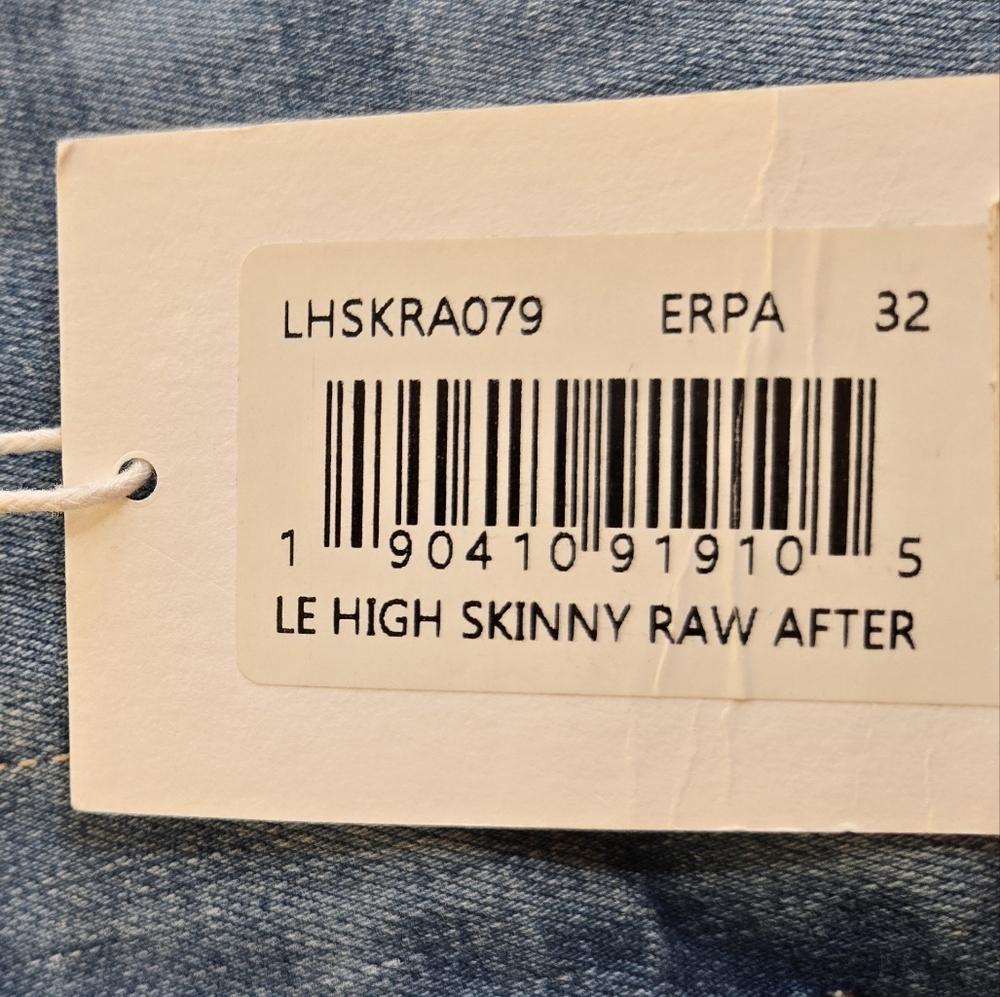 NWT Frame Le High‎ Skinny Raw Hem After Jeans NWT Size 32/ 12 - Picture 6 of 15